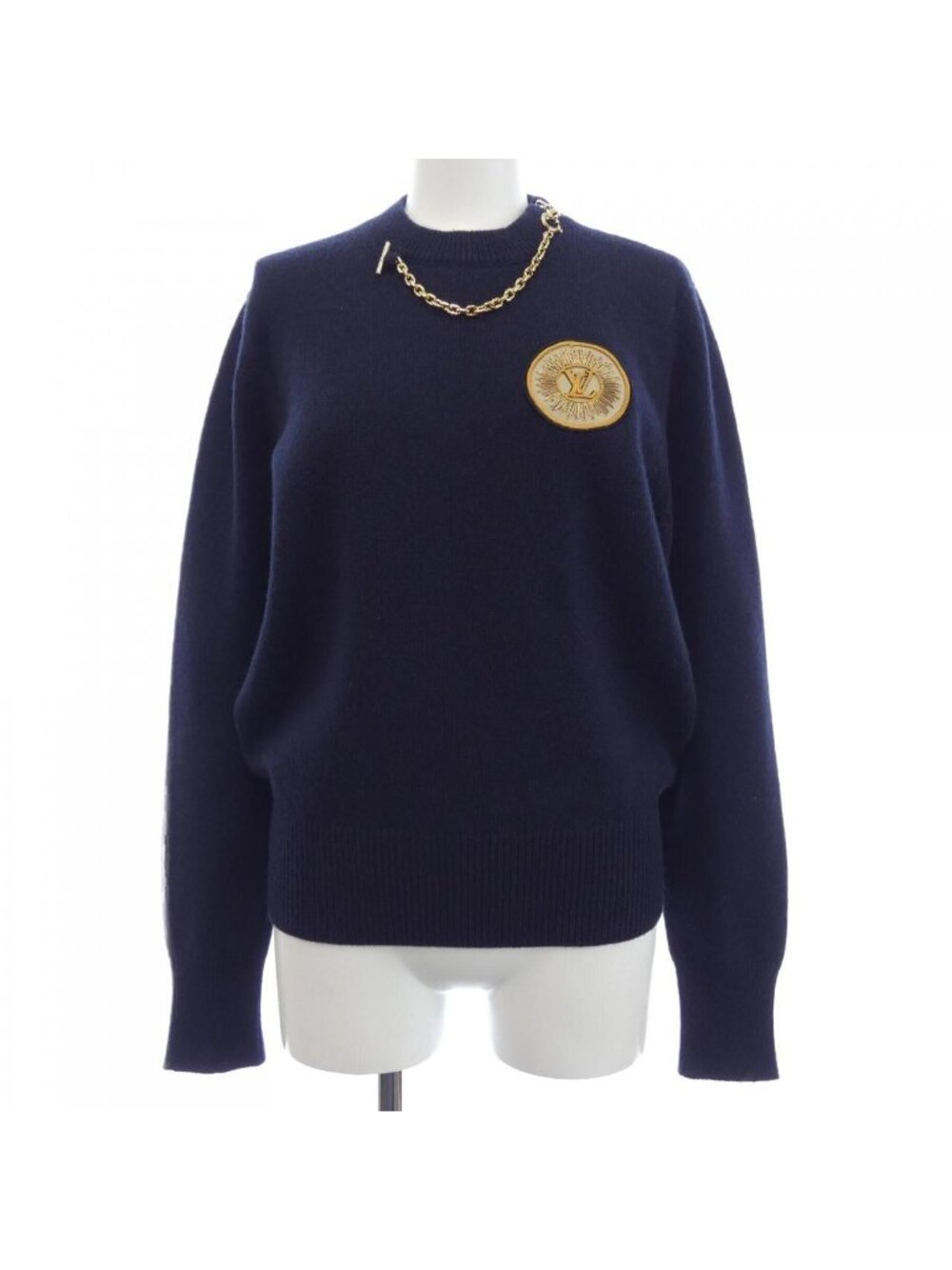 Louis Vuitton Chain Detail Patch Sweater Knit